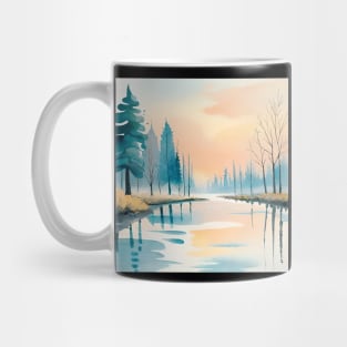 Lake pastel water color painting Mug